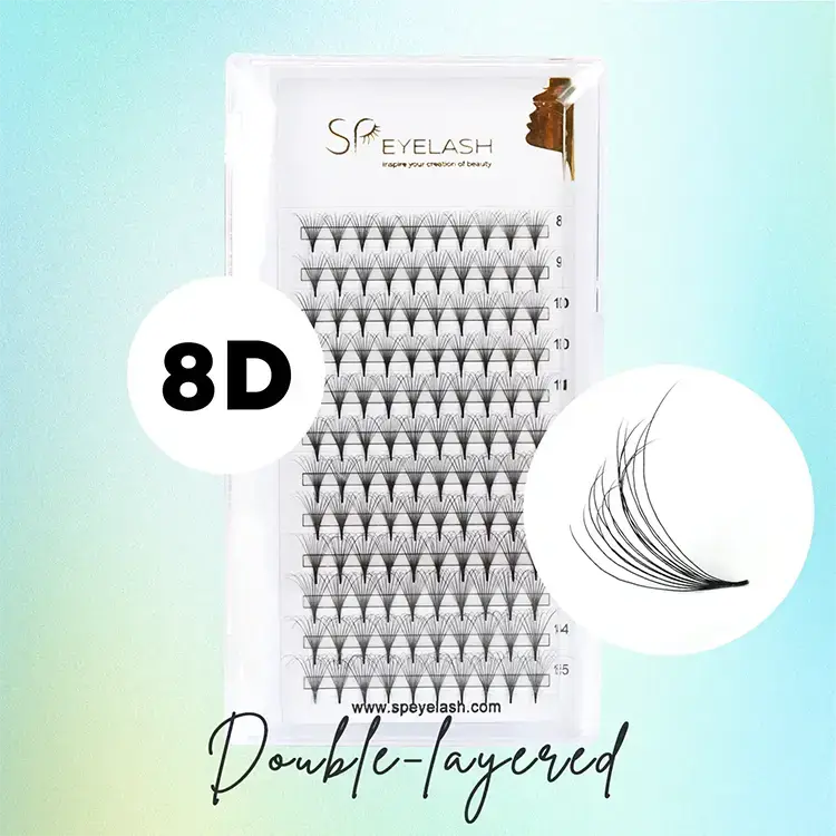 8d dubbele camellia promade fans