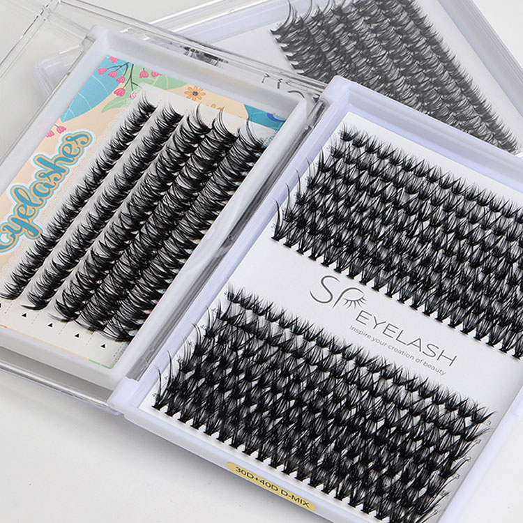 Piekerige wimpersclusters